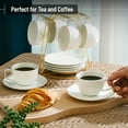 thumbnail image 5 of BTaT- White Tea Cups and Saucers, 8oz, Tea Cups Set of 12, Porcelain Tea Cups, 5 of 8