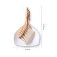 thumbnail image 2 of Recogedor y escoba, recogedor y cepillo, limpiador de jaula, accesorio para cabaña, madera blanca, 1 Uds., 2 of 5