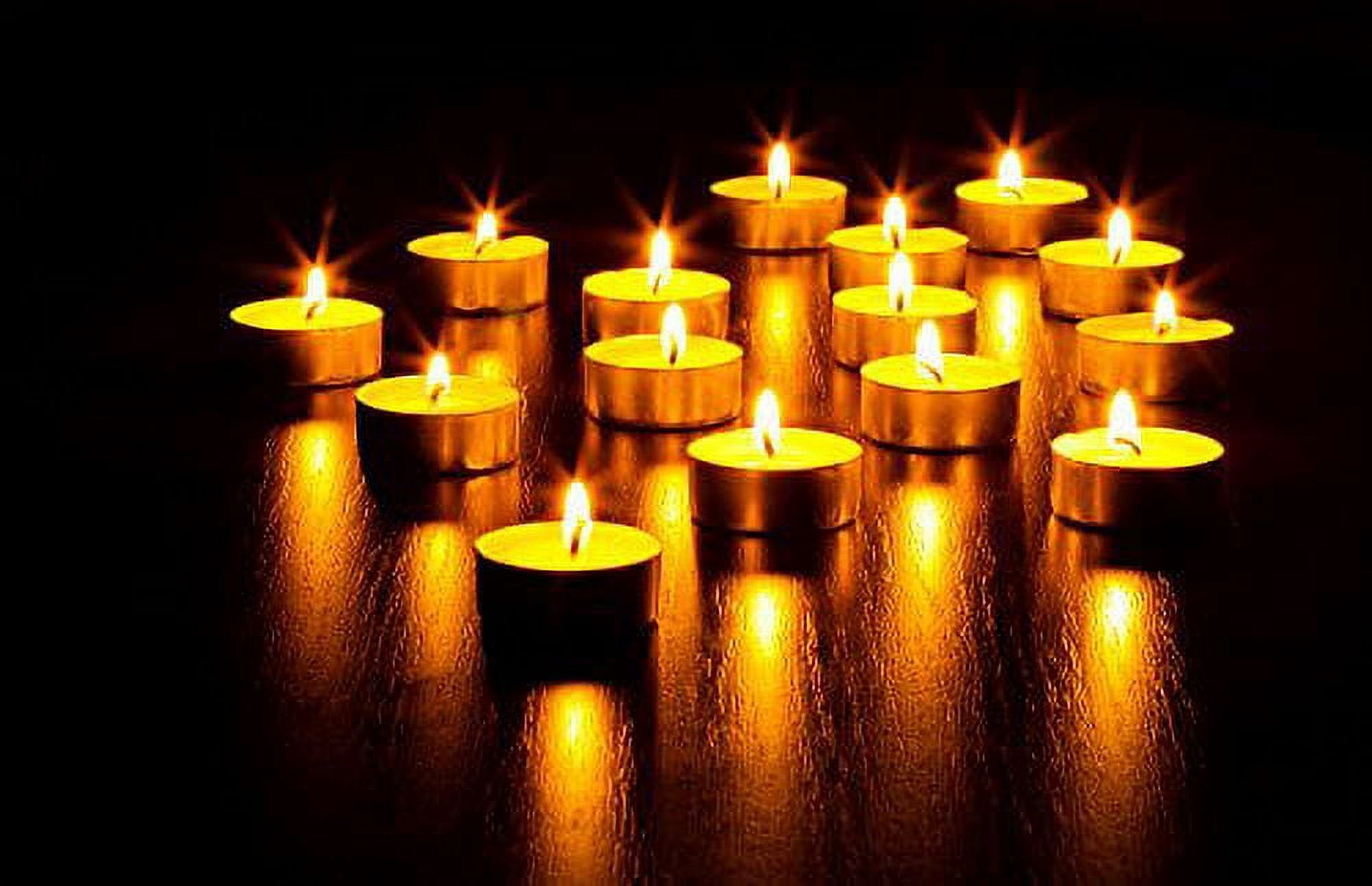 Hyoola, 4 Hour European Made Unscented Wax Tealight Candles - White (200 Pack)