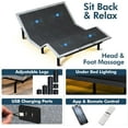 thumbnail image 3 of Renanim Serenityflex Adjustable Bed Frame with 14" Mattress Included Electric Massage - USB, Under Bed Light, Luxury Cooling Gel Memory Foam Mattress, App Control, Head and Foot Incline Base Full, 3 of 7