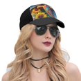 thumbnail image 5 of Naloa Sunflower Turtle Adult adjustable Print Baseball Hat, Patchwork curved brim baseball capfor Men and Women, One Size, 5 of 5