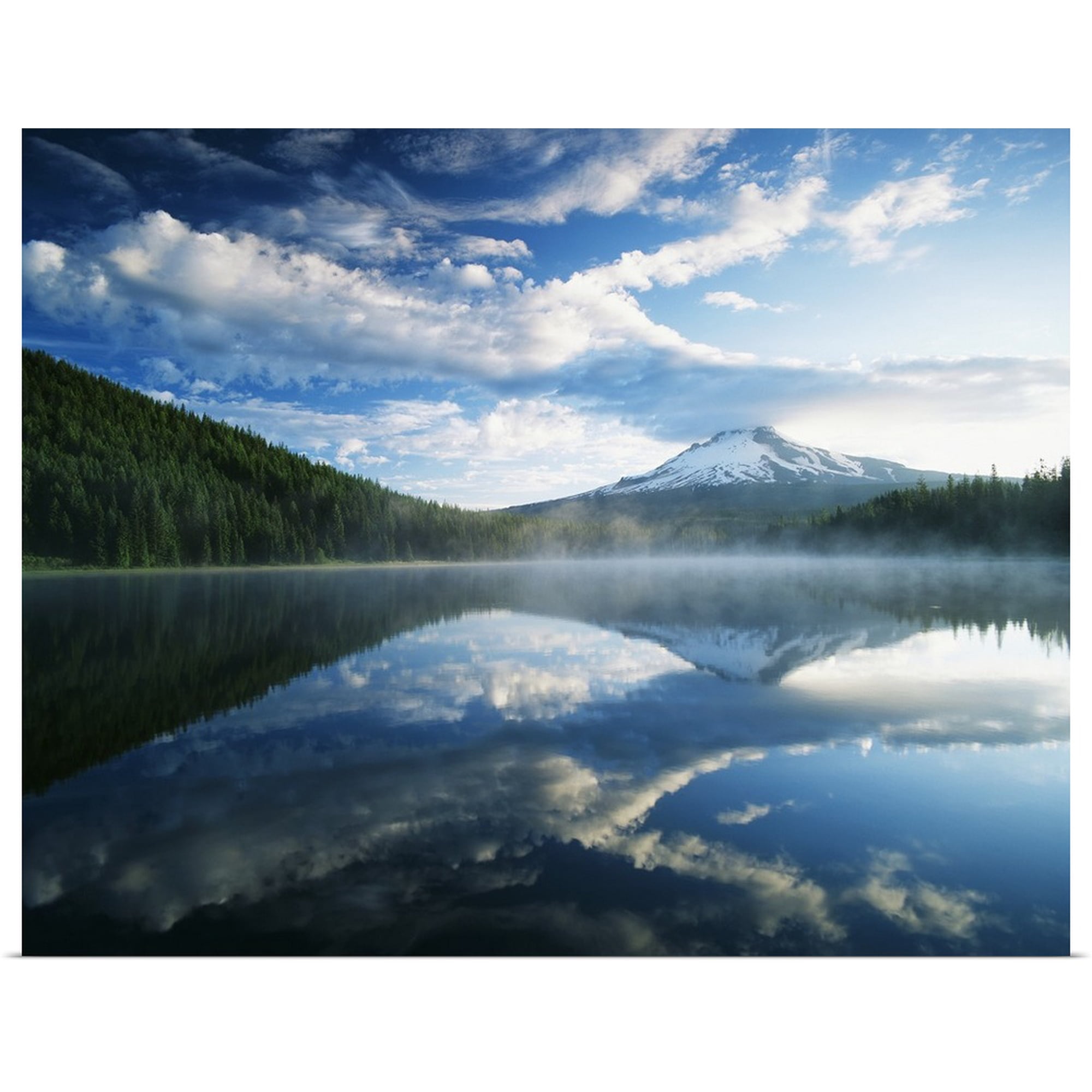 Great BIG Canvas | Rolled Adam Jones Poster Print entitled Oregon, Mount Hood National Forest, Trillium Lake