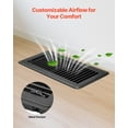 thumbnail image 4 of VEVOR 4 x 10 Inch Floor Registers, 12-Pack Vent Grilles, HAVC Heavy-Duty Walkable Iron Floor Vents, Easily Adjustable Rust-Proof Air Vents Deflector with Metal Damper, Ideal for Home & Office, Black, 4 of 9