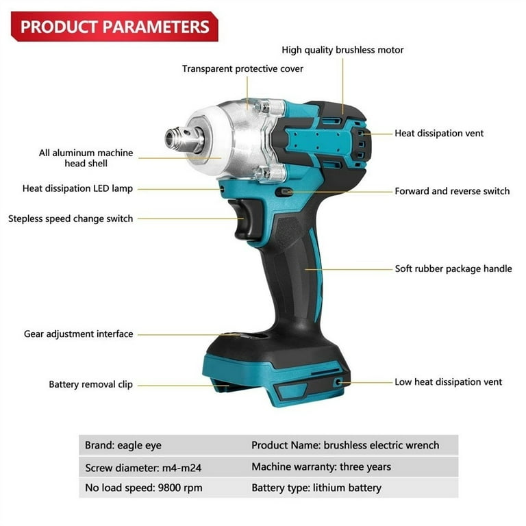 LLAVE DE IMPACTO 1/2 A BATERÍA BRUSHLESS 281NM 18V MAKITA DTW285Z