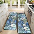 thumbnail image 4 of Kitchen Rugs Sets Of 2,Pioneer Flower Floral Print Pattern Anti Fatigue Kitchen Mat Rugs Non Slip Washable,Decorative Kitchen Floor Mats for Kitchen,Sink,Laundry,17"x47"+17"x47", 4 of 5