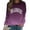 Purple, variant on CLOISE Women Sweatshirt Letter Print Oversized Sweatshirts Round Neck Long Sleeve Hoodies Shirts Blue Raglan Basic Blouses Fall Fashion Y2k Clothes XL