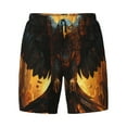 thumbnail image 4 of Lsque Mens Swim Trunks Cool Black Eagle Pattern - Bathing Suit Compression Liner - Beach Swim Shorts Swimwear - (S-3XL) - Stretch Quick Dry -Large, 4 of 9