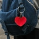 thumbnail image 5 of Llavero de peluche con forma de corazón, peluche de piel sintética, colgante para mochila, decoración, 5 of 6