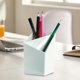 thumbnail image 5 of Clean Desk Pen Organizer 2 Compartment Plastic Storage Caddy For Office School And Home Supplies In White And Blue, 5 of 6