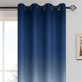 thumbnail image 2 of Yakamok Blue Curtains with Grommet Room Darkening Ombre for Living Room/Bedroom,2 Panels, 52x84 inch, 2 of 7