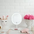 Thinkspace Beauty Round LED Lighted Countertop Mirror. Freestanding