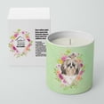 thumbnail image 2 of Carolines Treasures CK4372CDL Shih Tzu Soy Candle 10 oz Decorative Gift Scented Soy Candles for Home Green Flowers 10 oz, 2 of 2