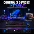 thumbnail image 3 of Seenda Wireless Gaming Keyboard and Mouse Combo, RGB Backlit Full Size Keyboard with Wrist Rest, 7200 DPI Rechargeable Mouse, 3 of 7
