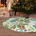 thumbnail image 2 of Cauagu 30" Christmas Tree Skirt Meadow Plants And Butterflies Pattern Christmas Tree Decorations Tree Mat for Xmas Decorations Occasion Holiday Home Decor -30", 2 of 7