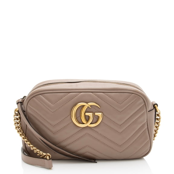 Pre-Owned Gucci Matelasse Leather GG Marmont Small Camera Bag