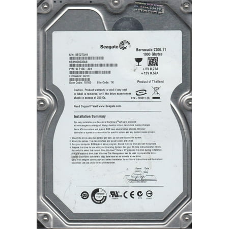 ST31000333AS  9TE  TK  PN 9FZ136-301  FW CC1H  Seagate 1TB SATA 3.5 Hard Drive price history on PriceWatchPro
