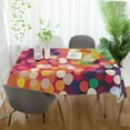 thumbnail image 3 of Yayeee Tablecloths 60" x 90" Rectangle Wrinkle Resistant Party Table Cover, Green Colorful Circles, 3 of 8