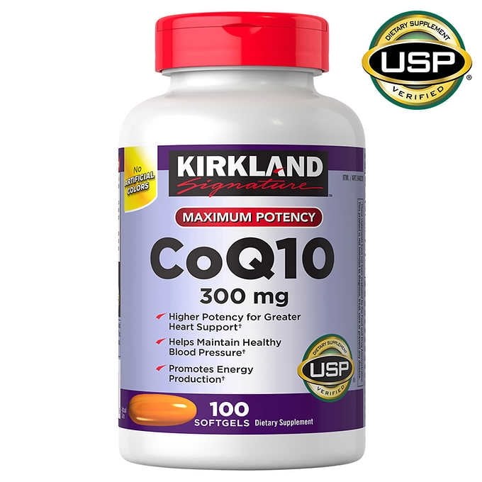 K.S CoQ10 300 mg 100 Softgels Maintain Healthy Blood Pressure