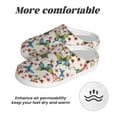 thumbnail image 6 of Yiaed Floral With Butterflies Print Slippers Fuzzy Warm Cozy Slippers Non Slip House Slippers For Indoor Outdoor Slippers House Slippers-46/47, 6 of 7