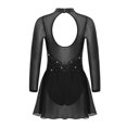 thumbnail image 3 of Aislor Youth Girls Shiny Long Sleeves Figure Ice Skating Leotard Ballet Dress, 3 of 7