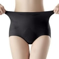 thumbnail image 2 of Women's Underwear Womens Shapewear Tummy Underwear High Waisted Body Shaper Butt Lifting Panties Ice Silk Lightweight Underpant Briefs Womens Underwear Thong Black XL, 2 of 5
