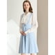 thumbnail image 4 of INSPIRE CHIC Vestido General De Cintura Elástica Con Tirantes Y Tirantes Para Mujer Azul claro M, 4 of 6