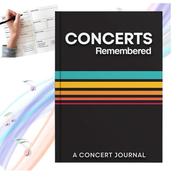 NAOJIE Concert Journal,Concert Ticket Album,Concert Lover Gifts,Ticket Album,My Concert Journal - Concert Ticket Album And Logbook: Organize The Memories of Your Favorite Concerts Paperback