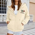 thumbnail image 4 of Christmas Heavyweight Zip Up Hoodies for Women 2025 Long Sleeve Holiday Hooded Sweatshirt with Pockets Jacket Coat, 4 of 6