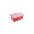 thumbnail image 2 of Storex Small Cubby Bin with Cover, Tint Red, 5-Pack, 2 of 4