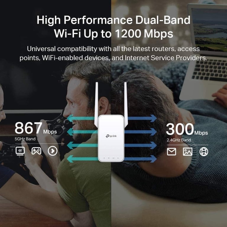 TP-Link, Range Extender, Dual Band WiFi, Mesh Coverage - Walmart.com