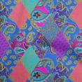 thumbnail image 1 of oneOone Georgette Viscose Purple Fabric Asian Paisley Fabric For Sewing Printed Craft Fabric By The Yard 42 Inch Wide, 1 of 4