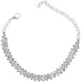 thumbnail image 1 of 1 pieza (plata) Tobillera de playa Tobillera de cristal con diamantes de imitación brillantes para mujer Tobillera vintage bohemia Sandalias Pulsera de tobillo Cadena Accesorios de joyería Rojo Verde, 1 of 5