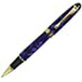 thumbnail image 3 of Abcsea Stylo à Bille Roulante Style Classique Bordure Dorée - Fleur Bleue, 3 of 5