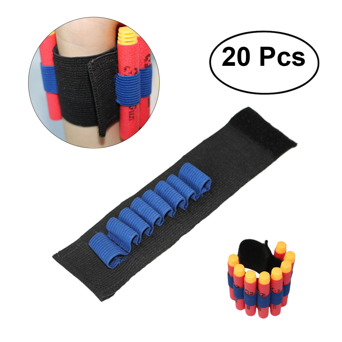 Tactical Wrist Band Ammo Holder Bandolier for Nerf Bullets etc Party bag favour 