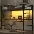 thumbnail image 1 of Loft Bed having High Guardrail & Double Ladder | Antirust Metal Frame | Space-saving Twin XL Bed, 1 of 19
