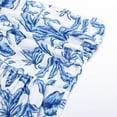 thumbnail image 5 of Women's Summer Tropical Leaf Print Maxi Dress, Strapless Ruched Waist Sleeveless Flowy Long Dresses for Beach Vacation, 5 of 5