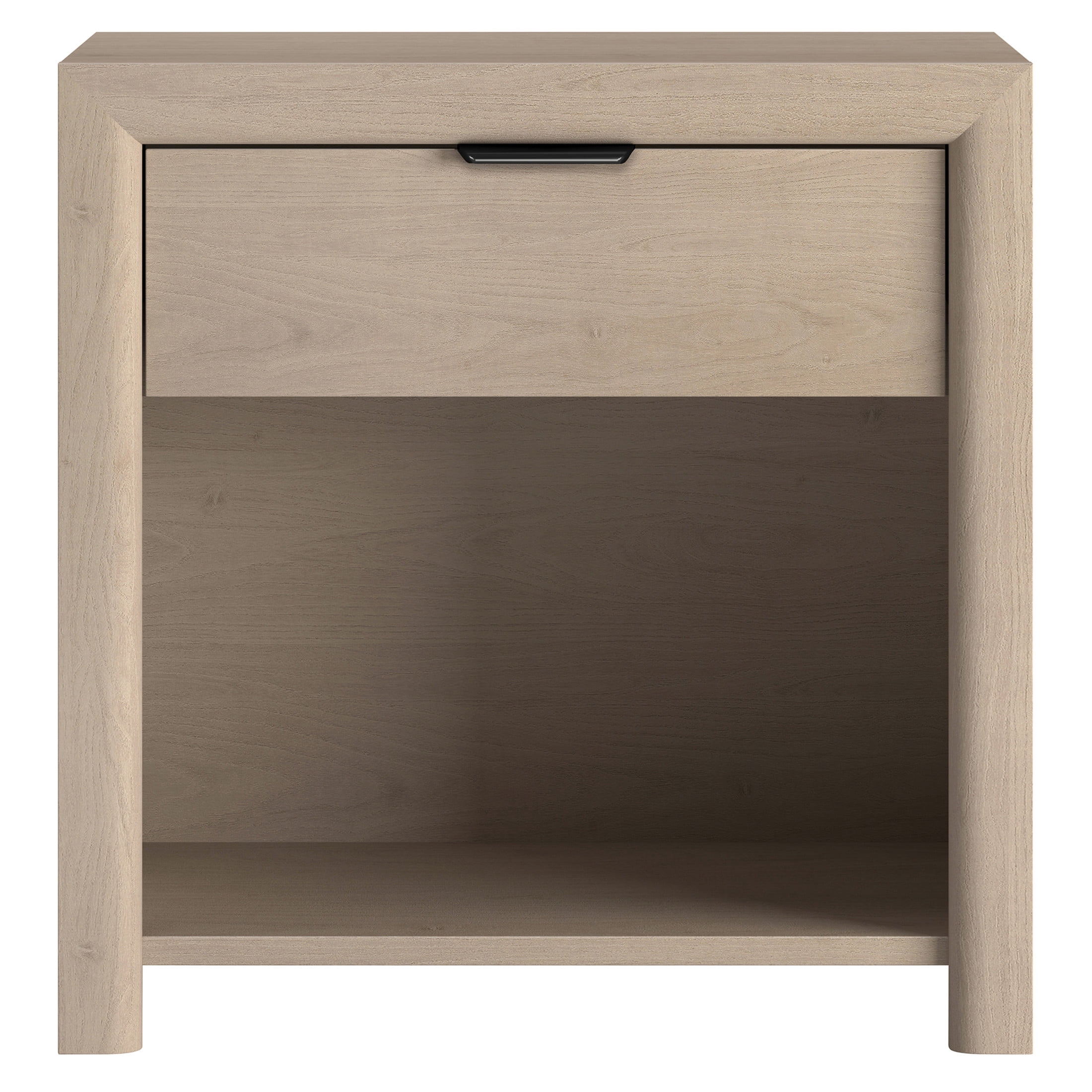Evelyn&Zoe Modern/Contemporary 24" Wide Alder White Nightstand