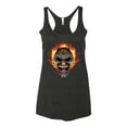thumbnail image 2 of Flaming Laughing Fierce Clown | Womens Cars and Trucks Premium Tri-Blend Racerback Tank Top, Vintage Black, Large, 2 of 3