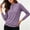 Purple, variant on IUYRTFE Women's Half Button Mock Neck Long Sleeve Sweatshirt Drop Shoulder Casual Pullover Top