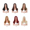 thumbnail image 3 of Soidarity Mujer peluca diadema larga recta DIY fiesta pelo falso resistente al calor portátil reutilizable decoración vestidor peluquín regalo tipo 1 Cuidado del cabello Tipo 2 Soidarity  MR1431-02, 3 of 4