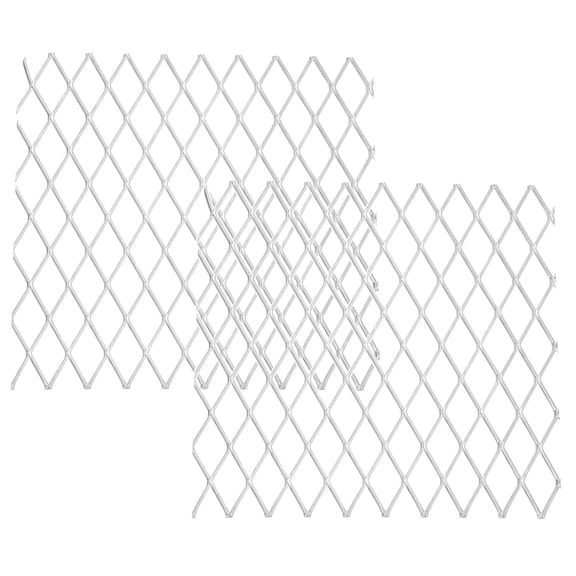 Uxcell 4"L x 4"W Perforated Metal Sheets, 2Pcs 19Ga 10x20mm Rhombus Hole Aluminum Mesh Expanded Perforated Plate for Ventilation Filtration Dryer Vent Grill Guard Screen, Silver Tone