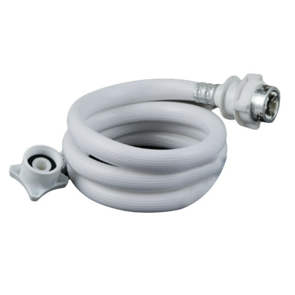 Length Washing Machine Water Inlet Hose Universal Washer Pipe Tube Connector PVC Hose White Color Long Length 2 Meters,1 * Washing Machine Water Inlet Hose (With steel head)