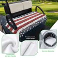 thumbnail image 5 of Golf Cart Seat Covers for 2 Seater,4th of July Microfiber Cart Seat Towel Blanket,Independence Day Blue Star Red Stripe Absorbent Breathable Non Slip Bench Seats Protector for Golf Course 51"x31", 5 of 9