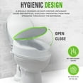 thumbnail image 5 of Raised Toilet Seat for Seniors. Elevated Toilet Seat - 4 Inch Raised Toilet Seat with Lid for Seniors, Elderly, Handicapped, Adults - No Tools Required, 5 of 8