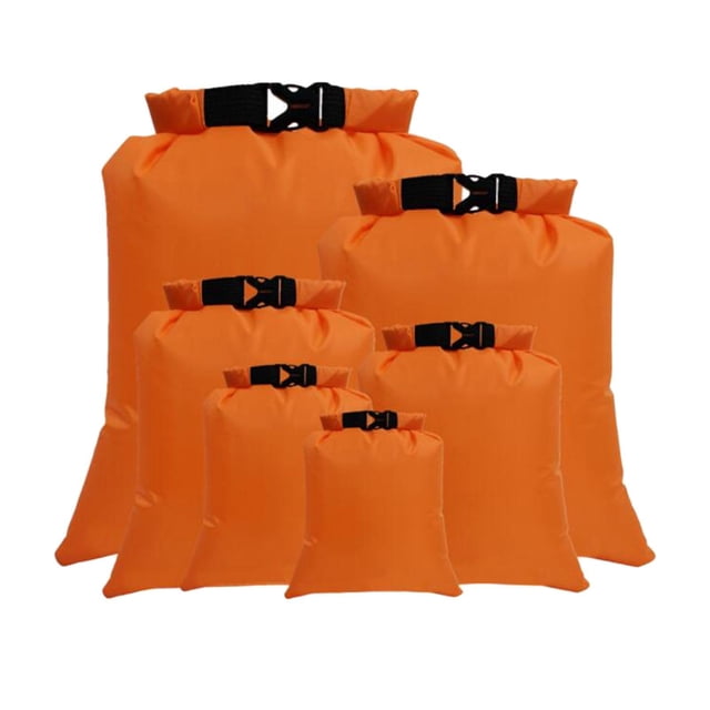 Yuarrent 6x Set de Bolsas Secas Impermeables Sacos Estancos Ligeros Separación en Seco Húmedo Azul Deportes acuáticos 6 piezas naranja