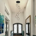 thumbnail image 3 of Modern Large Foyer Chandelier,7-Light High Ceilings Long Chandeliers,Hanging Chandelier Ceiling Light,Entryway Modern Lighting Fixture Villa and Stair, 3 of 7