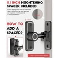 thumbnail image 1 of Heavy Duty Gate Latches 90 Degree Right Angle Barn Door Lock AntiTheft Sliding Door Lock Latch for Garden Luminous Black, 1 of 5