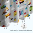thumbnail image 6 of Cartoon Construction Vehicles Houses Shower Curtain 84"x72" ,Bathroom Decorative Shower Curtains Set with 12 Hooks,Modern Waterproof Washable Shower Curtain, 6 of 6