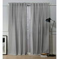 thumbnail image 2 of Nicole Miller Mellow Slub Textured Hidden Tab/Rod Pocket Top Light Filtering Curtain Panel Pair, 54"x96", Dove Grey, 2 of 7