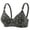 Dark Gray, variant on Women's Full Coverage Floral Bra Comfort Wirefree Supportive Push Up Bra Non-Padded Everyday Bras